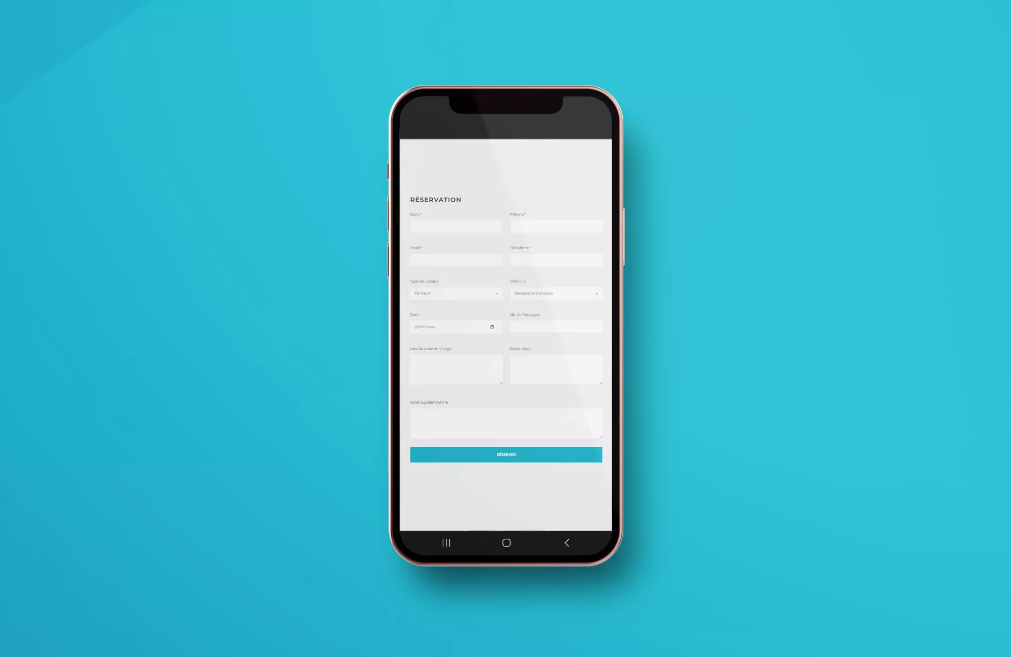 Site internet Chauffeur VTC
