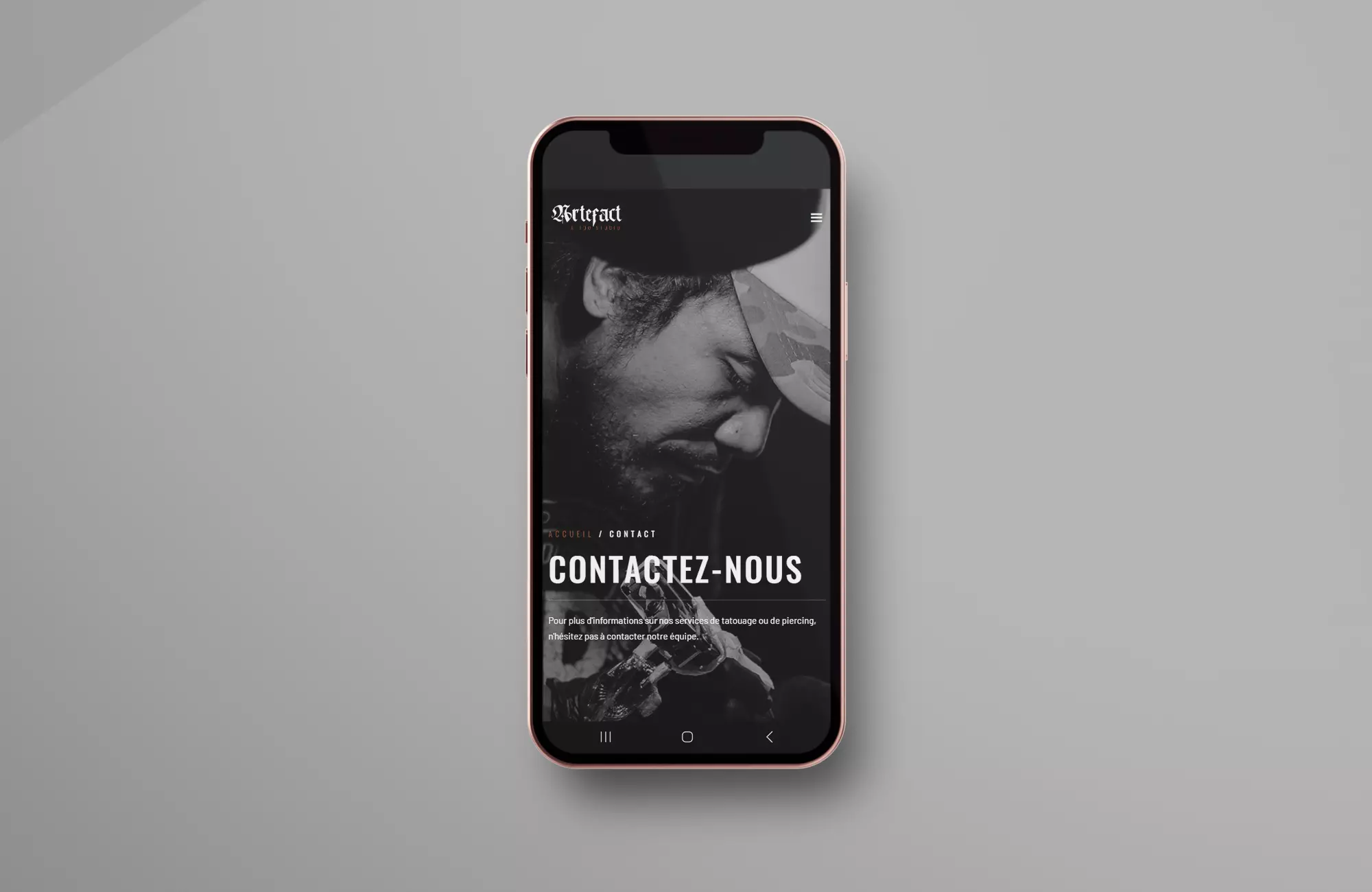 site internet vitrine • Studio de tatouage