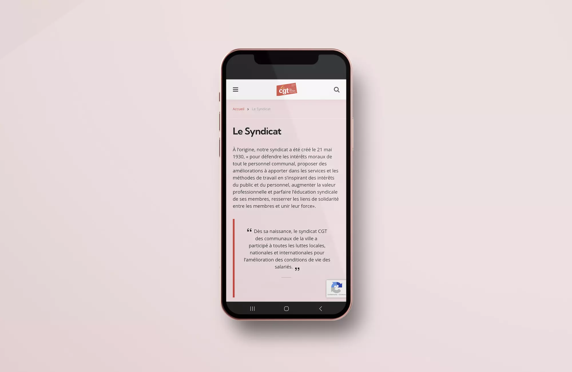 Refonte site internet • confédération syndicale